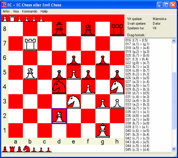 Screen dump of EC chess